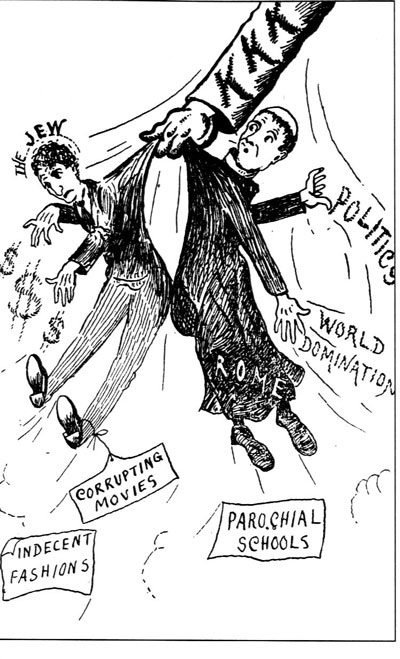 ku klux klan presents anti-Catholic anti-Semtitic propaganda 1928