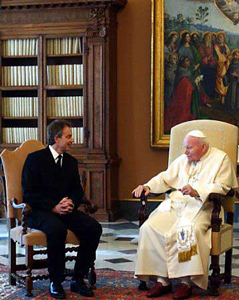 Blair with Pope